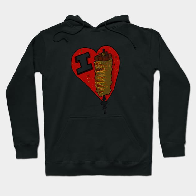 I Love Doner Hoodie by Imutobi